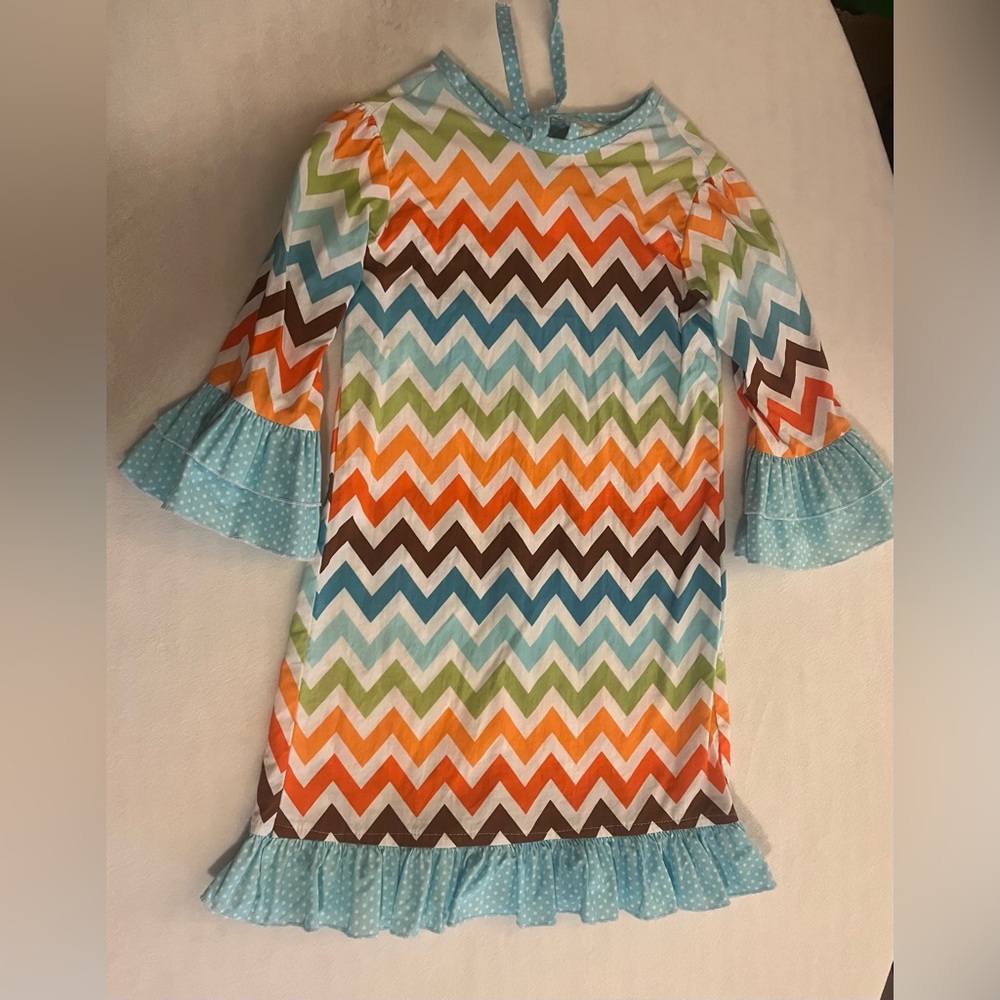 Lolly Wolly Doodle Chevron Dress Baby 18m